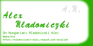 alex mladoniczki business card